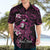 Polynesia Breast Cancer Awareness Hawaiian Shirt Pink Ribbon No One Fights Alone - Black