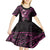 Polynesia Breast Cancer Awareness Kid Short Sleeve Dress Pink Ribbon No One Fights Alone - Black