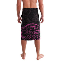 Polynesia Breast Cancer Awareness Lavalava Pink Ribbon No One Fights Alone - Black LT14 - Polynesian Pride