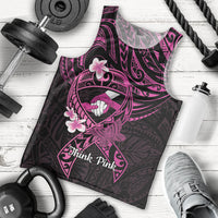 Polynesia Breast Cancer Awareness Men Tank Top Pink Ribbon No One Fights Alone - Black LT14 - Polynesian Pride