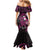 Polynesia Breast Cancer Awareness Mermaid Dress Pink Ribbon No One Fights Alone - Black