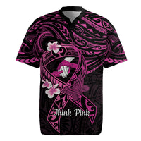 Polynesia Breast Cancer Awareness Rugby Jersey Pink Ribbon No One Fights Alone - Black LT14 Black - Polynesian Pride