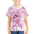 Polynesia Breast Cancer Awareness Kid Hawaiian Shirt Pink Ribbon No One Fights Alone - White