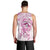 Polynesia Breast Cancer Awareness Men Tank Top Pink Ribbon No One Fights Alone - White