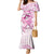 Polynesia Breast Cancer Awareness Mermaid Dress Pink Ribbon No One Fights Alone - White