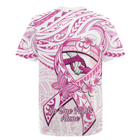 Polynesia Breast Cancer Awareness Rugby Jersey Pink Ribbon No One Fights Alone - White LT14 - Polynesian Pride