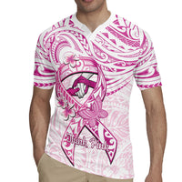 Polynesia Breast Cancer Awareness Rugby Jersey Pink Ribbon No One Fights Alone - White LT14 - Polynesian Pride