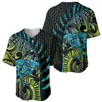 Southland Takehe Pounama Baseball Jersey Aotearoa Poutama Paua Shell Fern LT14 - Polynesian Pride