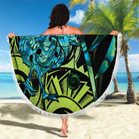 Southland Takehe Pounama Beach Blanket Aotearoa Poutama Paua Shell Fern LT14 - Polynesian Pride