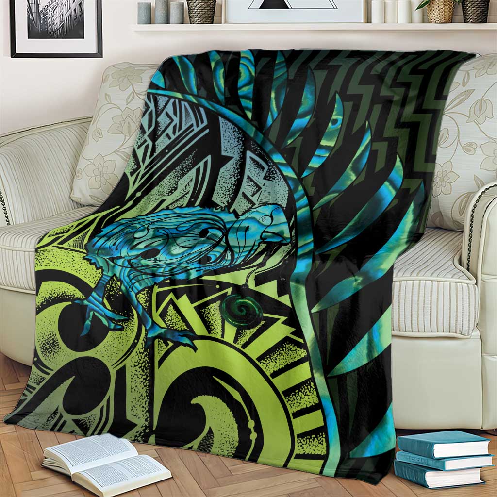 Southland Takehe Pounama Blanket Aotearoa Poutama Paua Shell Fern LT14 - Polynesian Pride