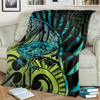 Southland Takehe Pounama Blanket Aotearoa Poutama Paua Shell Fern LT14 - Polynesian Pride