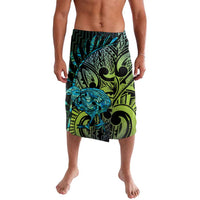 Southland Takehe Pounama Lavalava Aotearoa Poutama Paua Shell Fern LT14 Black - Polynesian Pride