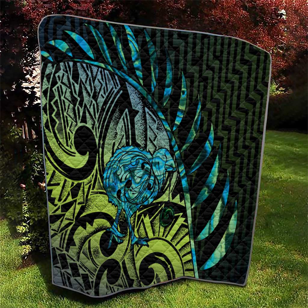 Southland Takehe Pounama Quilt Aotearoa Poutama Paua Shell Fern LT14 - Polynesian Pride