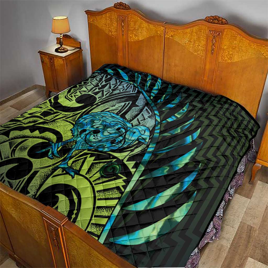 Southland Takehe Pounama Quilt Aotearoa Poutama Paua Shell Fern LT14 - Polynesian Pride