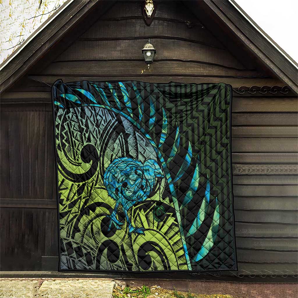 Southland Takehe Pounama Quilt Aotearoa Poutama Paua Shell Fern LT14 - Polynesian Pride