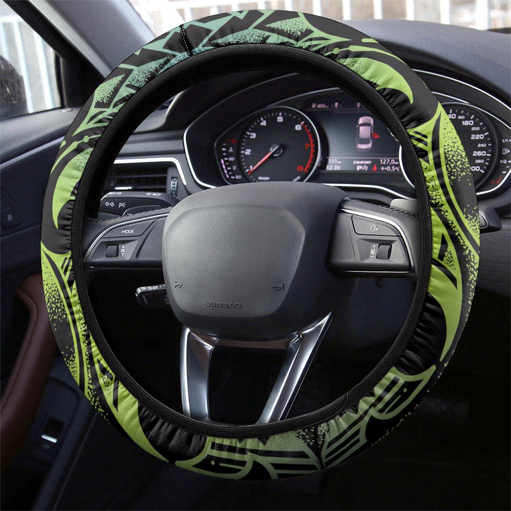 Southland Takehe Pounama Steering Wheel Cover Aotearoa Poutama Paua Shell Fern LT14 - Polynesian Pride