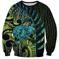 Southland Takehe Pounama Sweatshirt Aotearoa Poutama Paua Shell Fern LT14 Unisex Black - Polynesian Pride