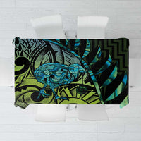 Southland Takehe Pounama Tablecloth Aotearoa Poutama Paua Shell Fern LT14 Black - Polynesian Pride
