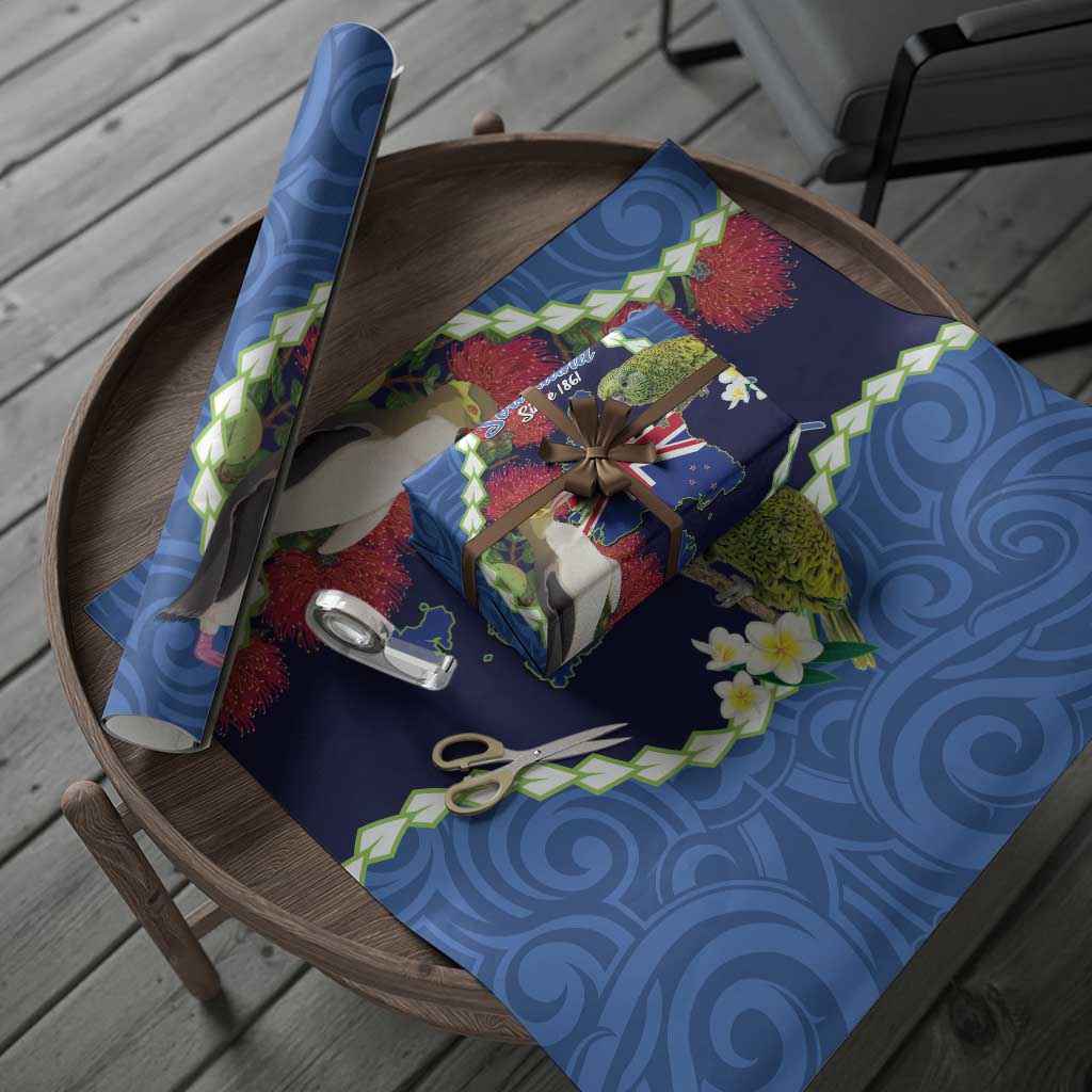 Southland Anniversary Day Wrapping Paper Murihiku 1861 Maori Bird Mix Pohutukawa LT14 - Polynesian Pride