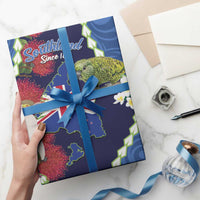 Southland Anniversary Day Wrapping Paper Murihiku 1861 Maori Bird Mix Pohutukawa LT14 - Polynesian Pride