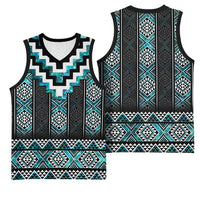 Paua Shell Taniko Pattern Aotearoa Basketball Jersey Niho Taniwha Mix Poutama LT14 - Polynesian Pride