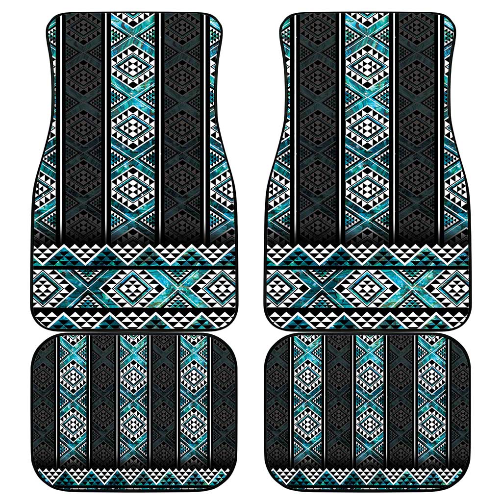 Paua Shell Taniko Pattern Aotearoa Car Mats Niho Taniwha Mix Poutama LT14 - Polynesian Pride