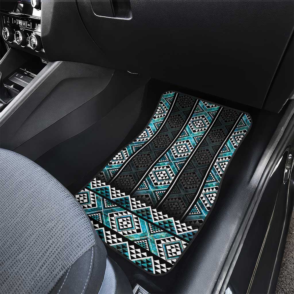Paua Shell Taniko Pattern Aotearoa Car Mats Niho Taniwha Mix Poutama LT14 - Polynesian Pride