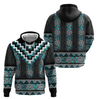 Paua Shell Taniko Pattern Aotearoa Hoodie Niho Taniwha Mix Poutama LT14 - Polynesian Pride