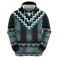 Paua Shell Taniko Pattern Aotearoa Hoodie Niho Taniwha Mix Poutama LT14 - Polynesian Pride