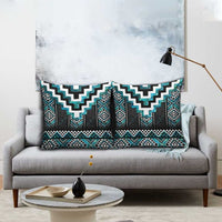 Paua Shell Taniko Pattern Aotearoa Pillow Cover Niho Taniwha Mix Poutama LT14 - Polynesian Pride