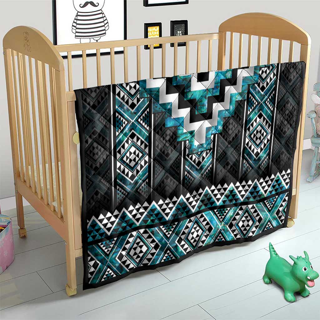 Paua Shell Taniko Pattern Aotearoa Quilt Niho Taniwha Mix Poutama LT14 - Polynesian Pride