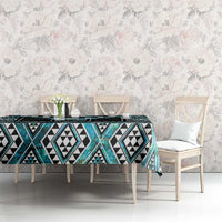 Paua Shell Taniko Pattern Aotearoa Tablecloth Niho Taniwha Mix Poutama LT14 - Polynesian Pride