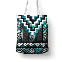 Paua Shell Taniko Pattern Aotearoa Tote Bag Niho Taniwha Mix Poutama LT14 - Polynesian Pride