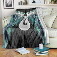 Aotearoa Korowai Motif Blanket Hei Matau Poutama Maori Pattern LT14 Turquoise - Polynesian Pride