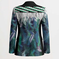 Aotearoa Korowai Motif Blazer Hei Matau Poutama Maori Pattern LT14 - Polynesian Pride
