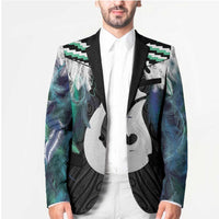 Aotearoa Korowai Motif Blazer Hei Matau Poutama Maori Pattern LT14 - Polynesian Pride