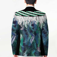 Aotearoa Korowai Motif Blazer Hei Matau Poutama Maori Pattern LT14 - Polynesian Pride
