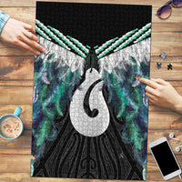 Aotearoa Korowai Motif Puzzle Hei Matau Poutama Maori Pattern LT14 Turquoise - Polynesian Pride