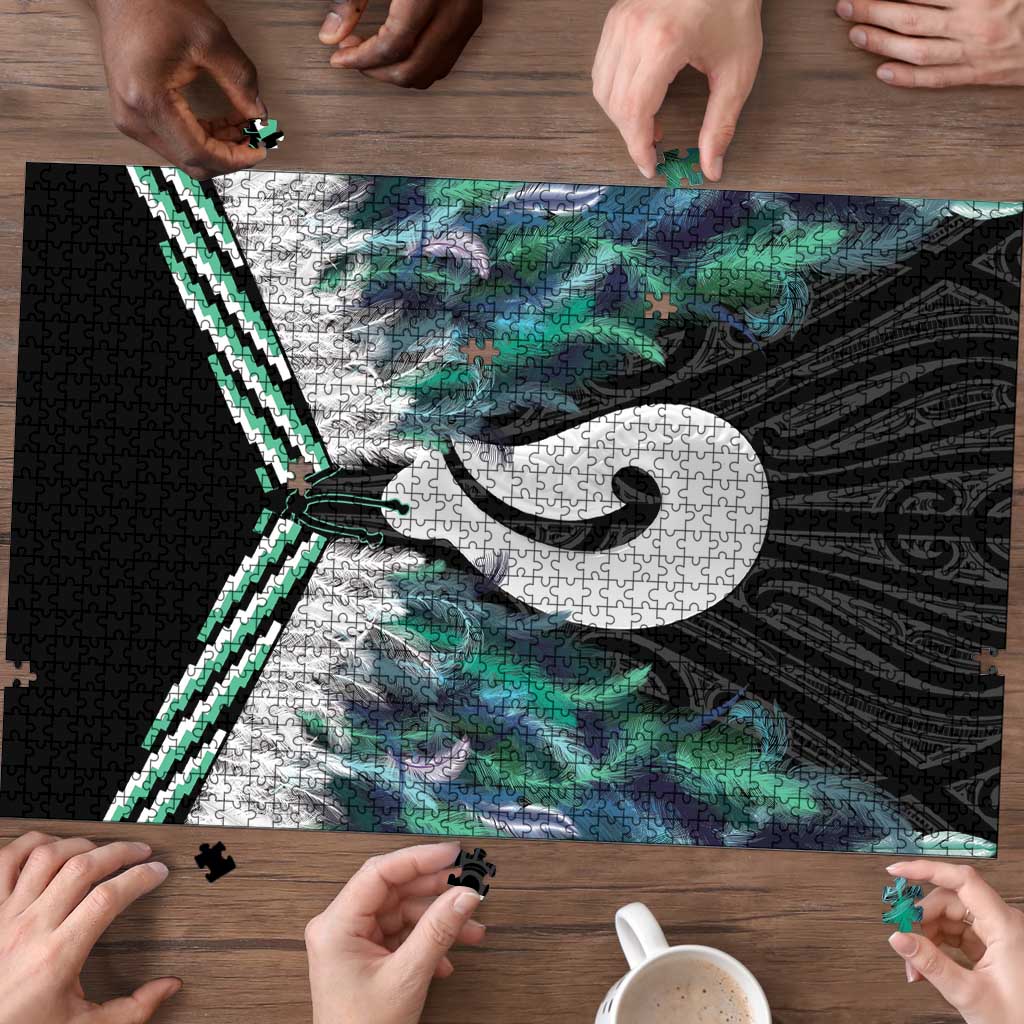 Aotearoa Korowai Motif Puzzle Hei Matau Poutama Maori Pattern LT14 - Polynesian Pride