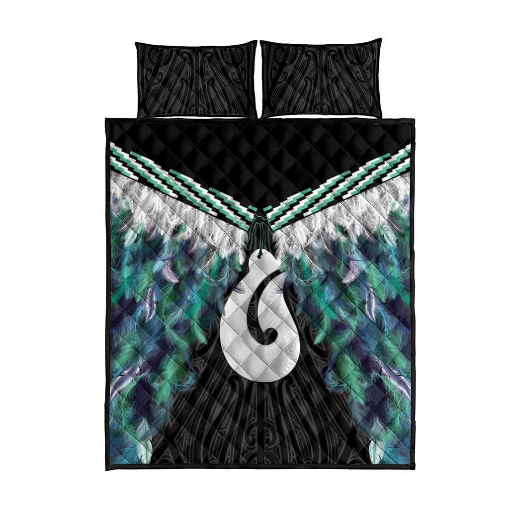Aotearoa Korowai Motif Quilt Bed Set Hei Matau Poutama Maori Pattern LT14 - Polynesian Pride