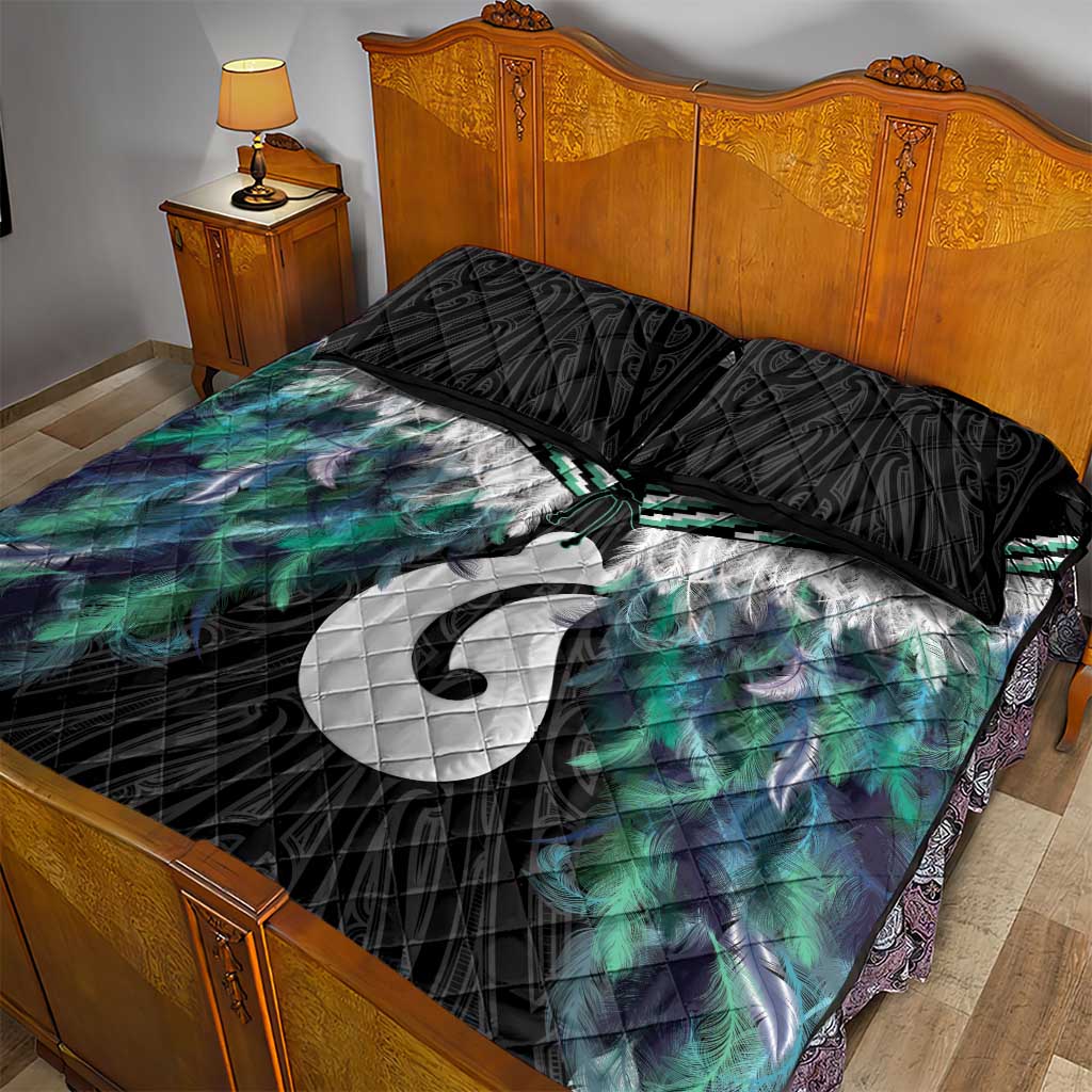 Aotearoa Korowai Motif Quilt Bed Set Hei Matau Poutama Maori Pattern LT14 - Polynesian Pride
