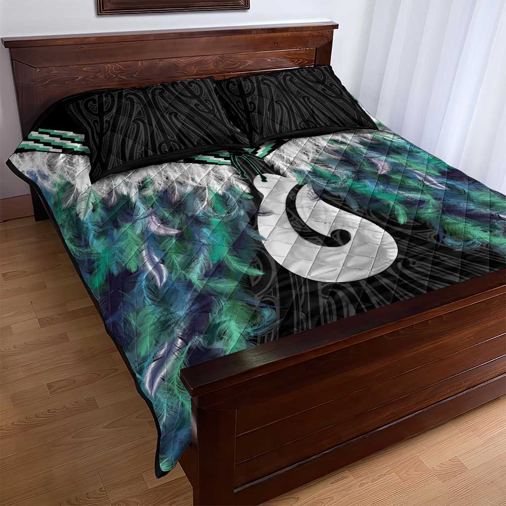 Aotearoa Korowai Motif Quilt Bed Set Hei Matau Poutama Maori Pattern LT14 - Polynesian Pride