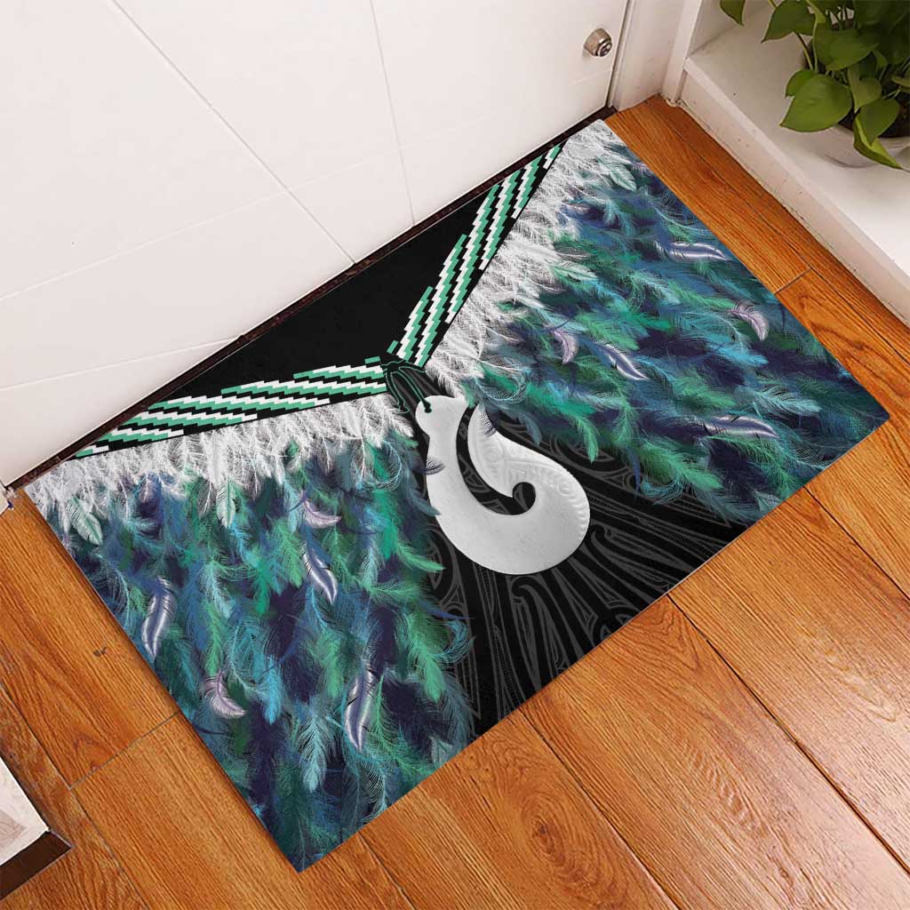 Aotearoa Korowai Motif Rubber Doormat Hei Matau Poutama Maori Pattern LT14 - Polynesian Pride