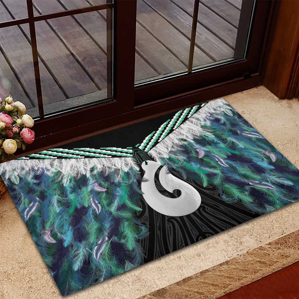 Aotearoa Korowai Motif Rubber Doormat Hei Matau Poutama Maori Pattern LT14 - Polynesian Pride