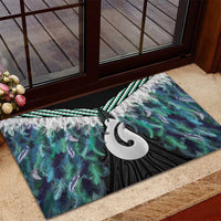 Aotearoa Korowai Motif Rubber Doormat Hei Matau Poutama Maori Pattern LT14 - Polynesian Pride