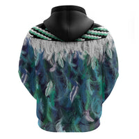 Aotearoa Korowai Motif Zip Hoodie Hei Matau Poutama Maori Pattern LT14 - Polynesian Pride