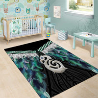 Aotearoa Korowai Motif Area Rug Hei Manaia Poutama Maori Pattern LT14 - Polynesian Pride