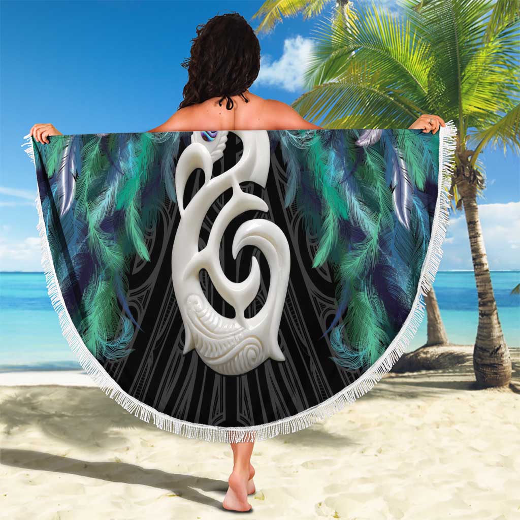 Aotearoa Korowai Motif Beach Blanket Hei Manaia Poutama Maori Pattern LT14 - Polynesian Pride