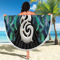 Aotearoa Korowai Motif Beach Blanket Hei Manaia Poutama Maori Pattern LT14 - Polynesian Pride