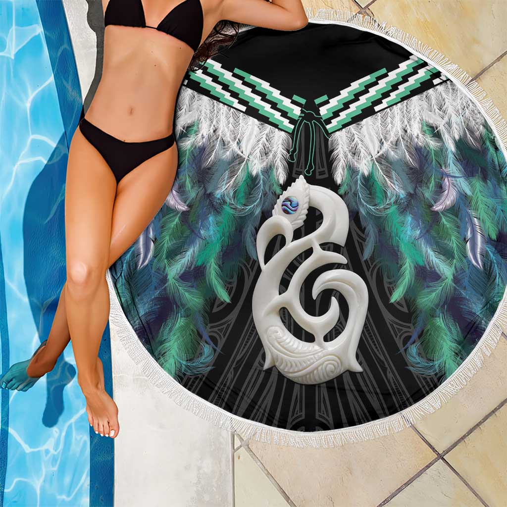Aotearoa Korowai Motif Beach Blanket Hei Manaia Poutama Maori Pattern LT14 - Polynesian Pride